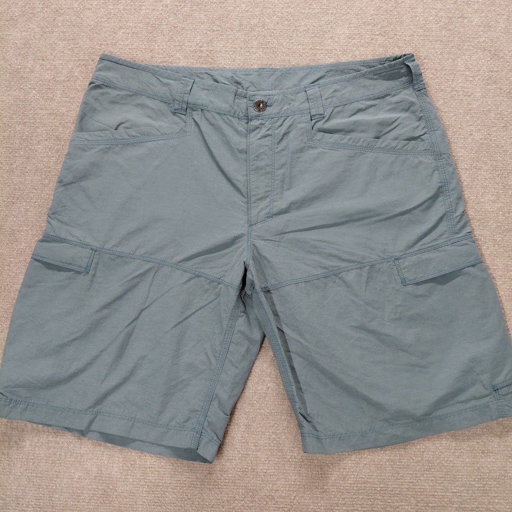 The North Face Mens 38 (Fits 36) Dusty Blue Hiking Cargo Shorts Nylon Blend 9.5"